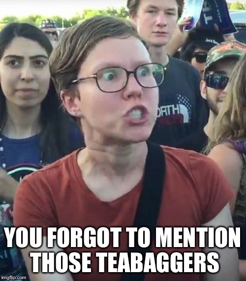 YOU FORGOT TO MENTION THOSE TEABAGGERS | made w/ Imgflip meme maker