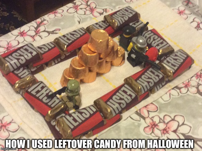 What To Use Candy For | HOW I USED LEFTOVER CANDY FROM HALLOWEEN | image tagged in memes,halloween,legos,candy | made w/ Imgflip meme maker