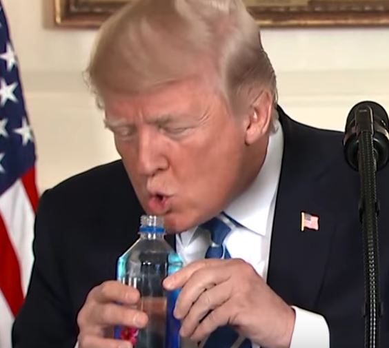 High Quality Trump drinking Blank Meme Template
