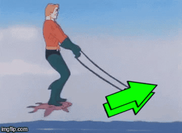 Aquaman Riding Flying Fishes Upvote | image tagged in gifs | made w/ Imgflip images-to-gif maker