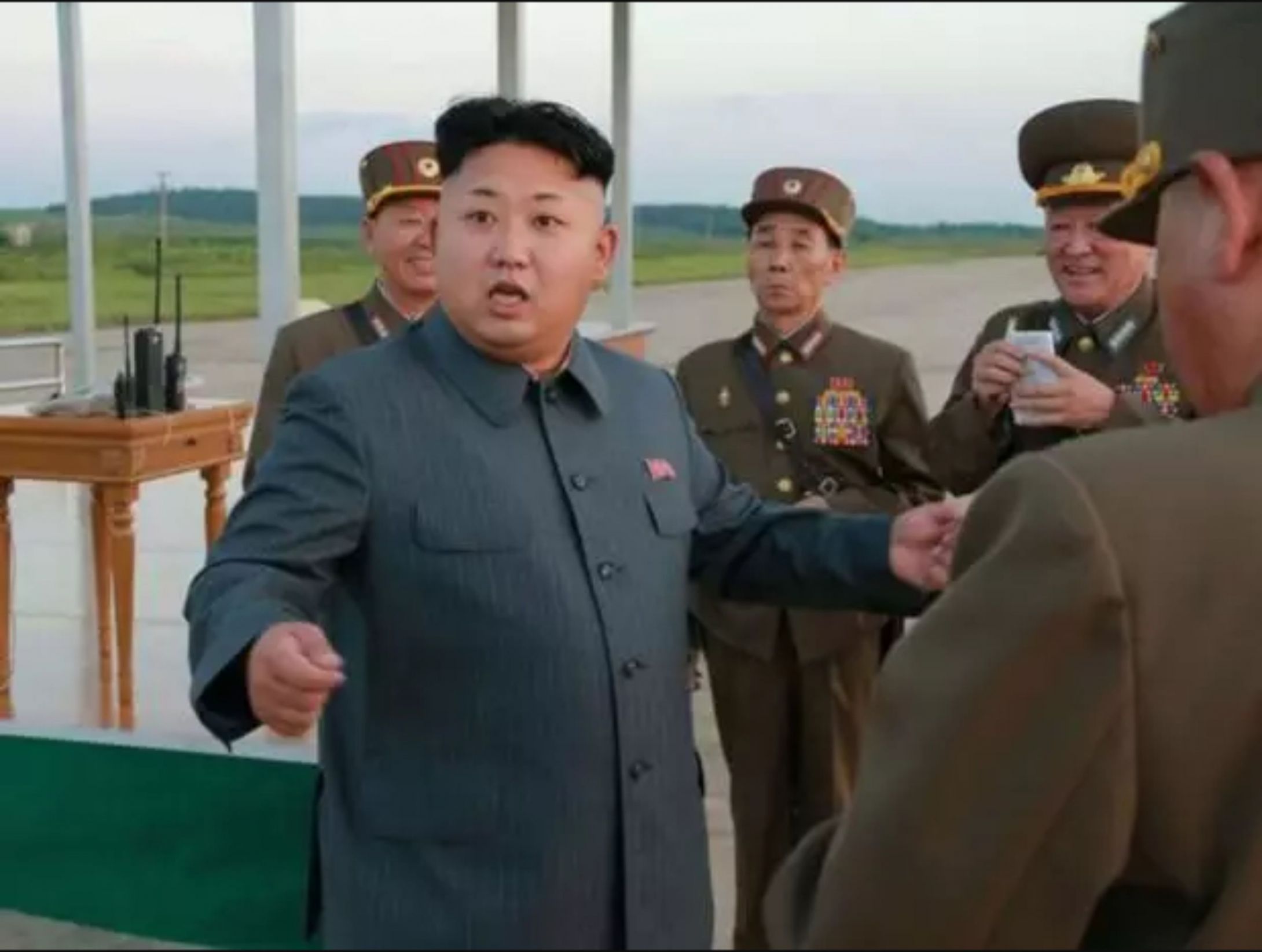High Quality Kim Jong Un Surprized Blank Meme Template