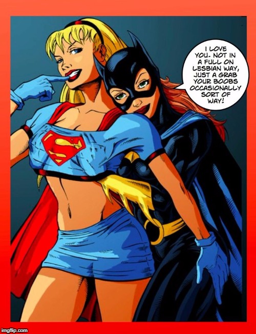 Super hero week and NSFW weekend combo | . | image tagged in super hero,superhero week,nsfw weekend,lesbian problems,supergirl,catwoman | made w/ Imgflip meme maker