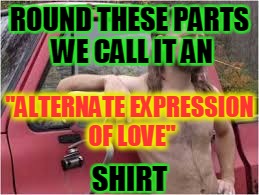 ROUND THESE PARTS WE CALL IT AN "ALTERNATE EXPRESSION OF LOVE" SHIRT | made w/ Imgflip meme maker