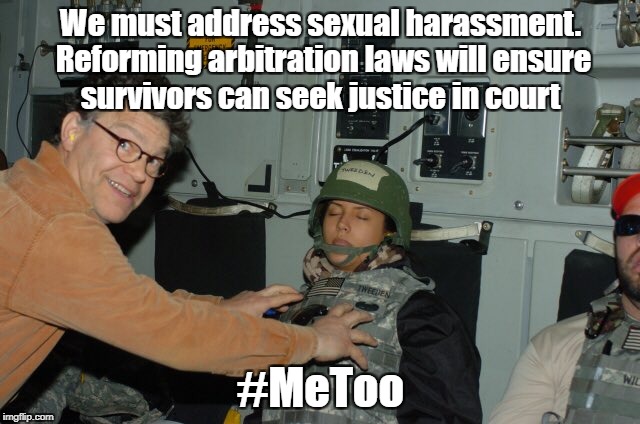 #MeToo | We must address sexual harassment. Reforming arbitration laws will ensure survivors can seek justice in court; #MeToo | image tagged in metoo | made w/ Imgflip meme maker