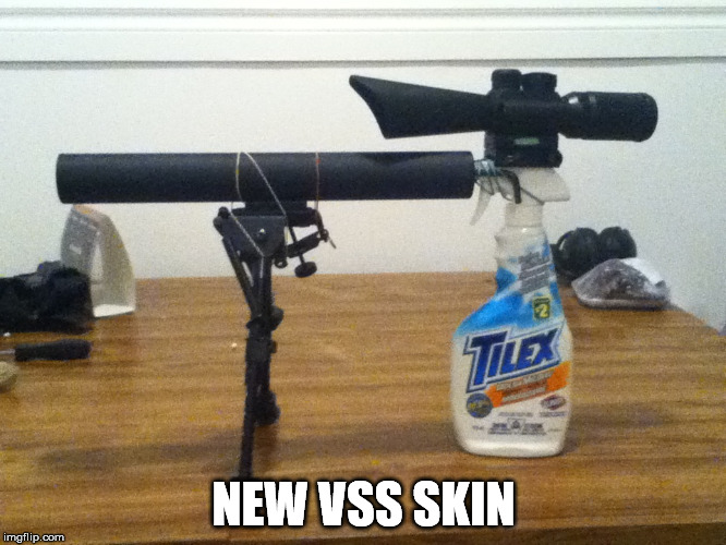 PUBGs version of the VSS Vintorez | NEW VSS SKIN | image tagged in pubg,vss,vintorez,sniper,actual bullet drop,gaming | made w/ Imgflip meme maker