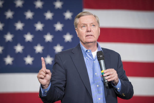 High Quality lindsey graham pointing up Blank Meme Template