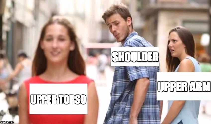 Distracted boyfriend | SHOULDER; UPPER ARM; UPPER TORSO | image tagged in distracted boyfriend | made w/ Imgflip meme maker