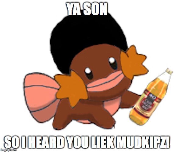 Black Mudkip | YA SON; SO I HEARD YOU LIEK MUDKIPZ! | image tagged in mudkip,memes,pokemon | made w/ Imgflip meme maker
