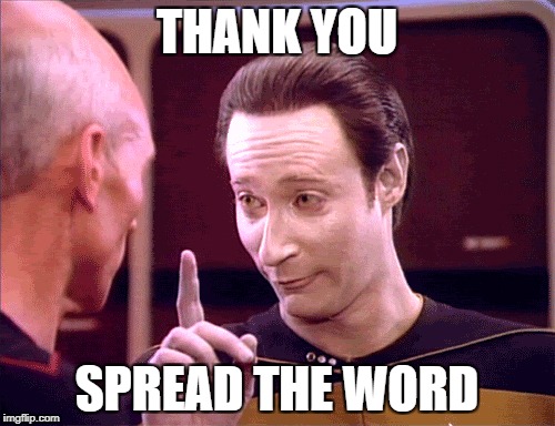 THANK YOU SPREAD THE WORD | made w/ Imgflip meme maker