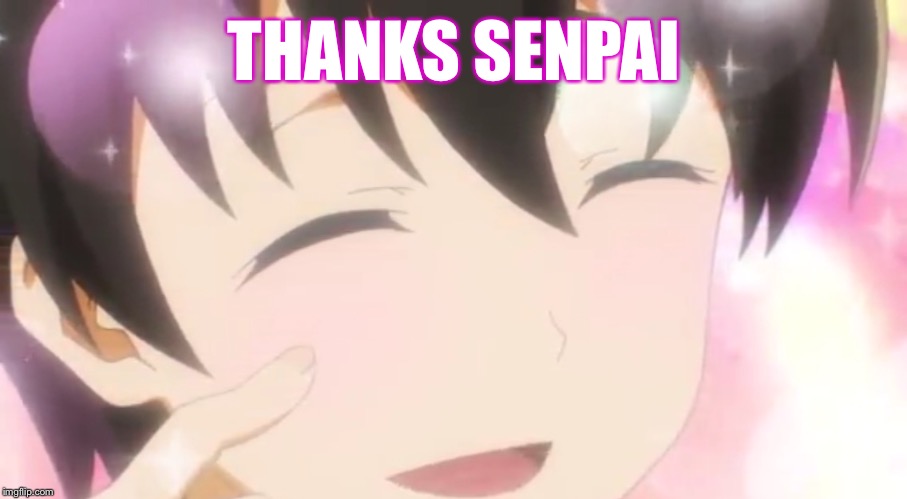 Cute anime boy | THANKS SENPAI | image tagged in cute anime boy | made w/ Imgflip meme maker