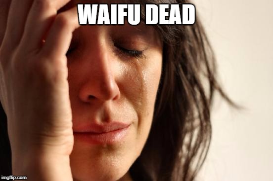 First World Problems Meme | WAIFU DEAD | image tagged in memes,first world problems | made w/ Imgflip meme maker