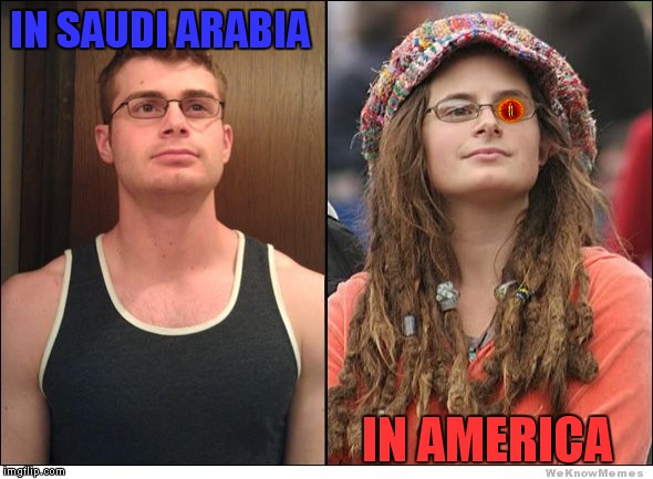 IN SAUDI ARABIA IN AMERICA | made w/ Imgflip meme maker