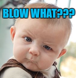 Skeptical Baby Meme | BLOW WHAT??? | image tagged in memes,skeptical baby | made w/ Imgflip meme maker