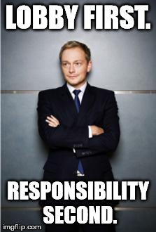 Christian Lindner | LOBBY FIRST. RESPONSIBILITY SECOND. | image tagged in christian lindner | made w/ Imgflip meme maker