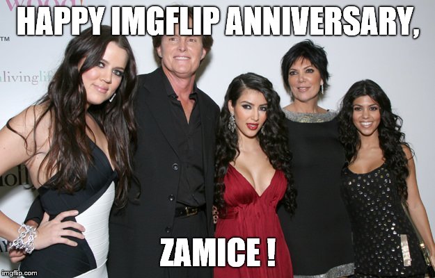 Jenner Christmas | HAPPY IMGFLIP ANNIVERSARY, ZAMICE ! | image tagged in jenner christmas | made w/ Imgflip meme maker