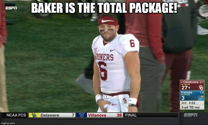 BAKER IS THE TOTAL PACKAGE! | image tagged in package | made w/ Imgflip meme maker