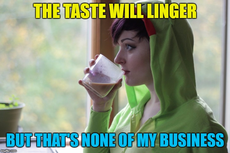 THE TASTE WILL LINGER BUT THAT'S NONE OF MY BUSINESS | made w/ Imgflip meme maker