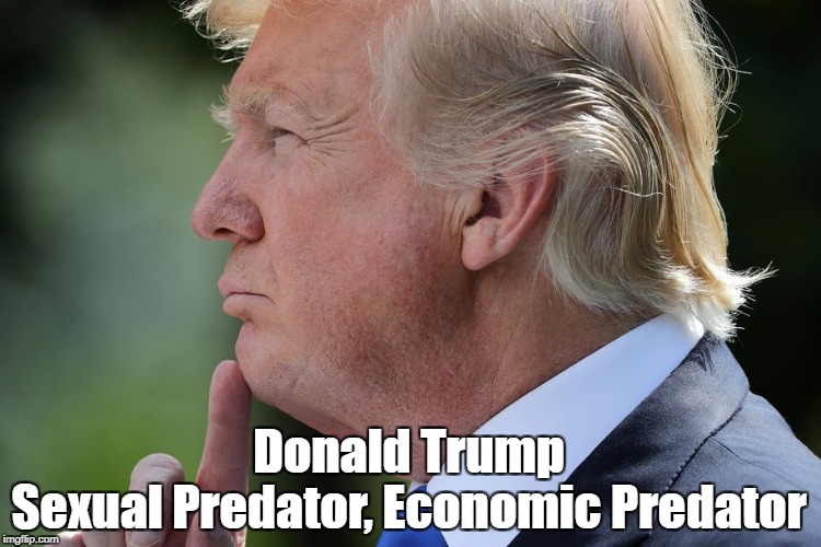 Donald Trump Sexual Predator, Economic Predator | made w/ Imgflip meme maker
