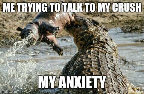 ME TRYING TO TALK TO MY CRUSH; MY ANXIETY | image tagged in jon | made w/ Imgflip meme maker