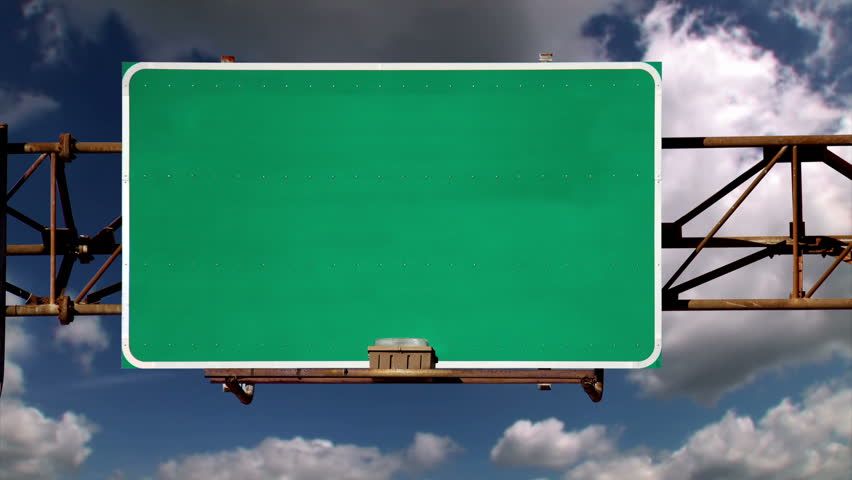 High Quality Overhead Road Sign Blank Meme Template