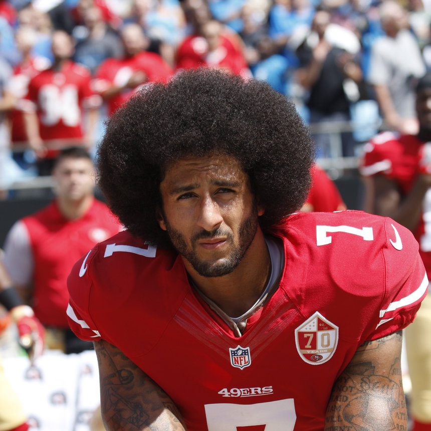 High Quality Kaepernick on a knee Blank Meme Template