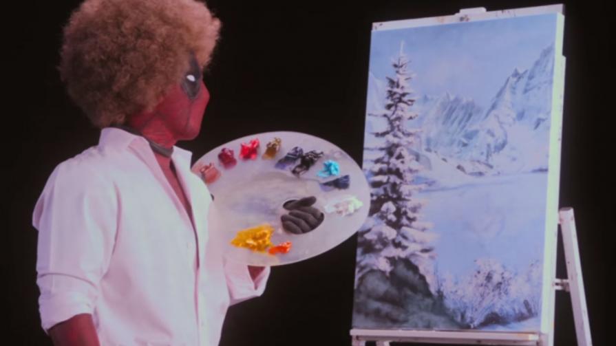 Deadpool Bob Ross Blank Meme Template