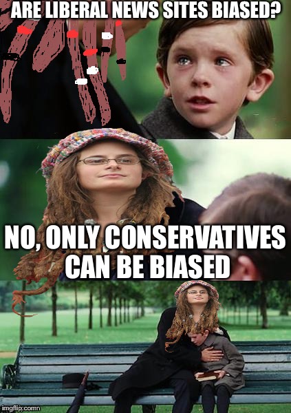 ARE LIBERAL NEWS SITES BIASED? NO, ONLY CONSERVATIVES CAN BE BIASED | made w/ Imgflip meme maker