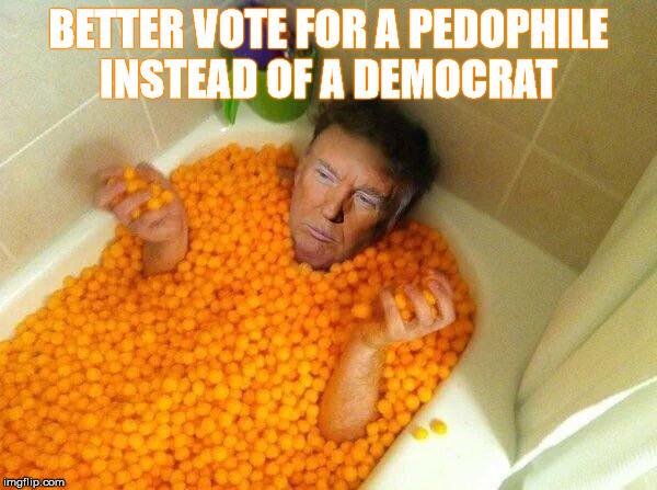Make America Gross Again | BETTER VOTE FOR A PEDOPHILE INSTEAD OF A DEMOCRAT | image tagged in memes,donald trump approves,donald trump is an idiot,judge roy moore,political | made w/ Imgflip meme maker