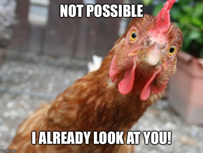 NOT POSSIBLE I ALREADY LOOK AT YOU! | made w/ Imgflip meme maker