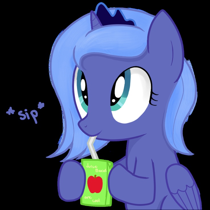 High Quality Luna sipping apple juice Blank Meme Template
