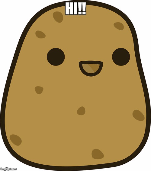 potato | HI!! | image tagged in potato | made w/ Imgflip meme maker