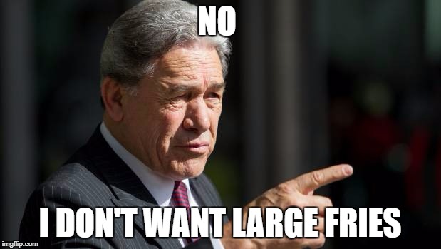 No Large Fries | NO; I DON'T WANT LARGE FRIES | image tagged in no,large fries | made w/ Imgflip meme maker