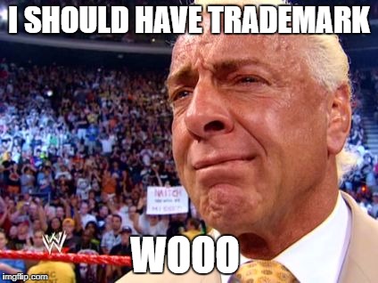 Ric Flair Who | I SHOULD HAVE TRADEMARK; WOOO | image tagged in ric flair who | made w/ Imgflip meme maker