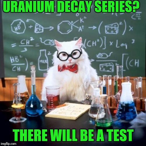 URANIUM DECAY SERIES? THERE WILL BE A TEST | made w/ Imgflip meme maker