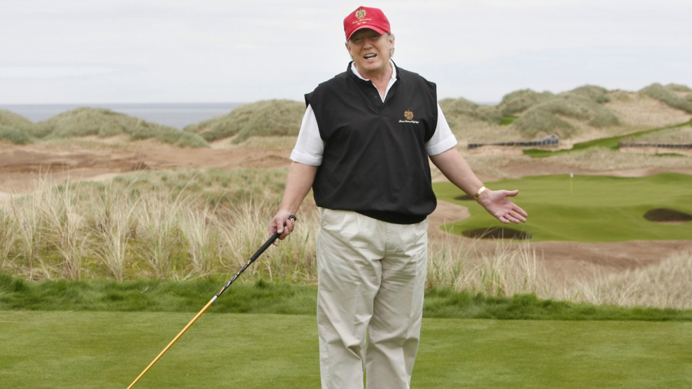 Trump Golfing Blank Meme Template