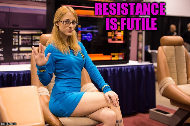 RESISTANCE IS FUTILE | made w/ Imgflip meme maker