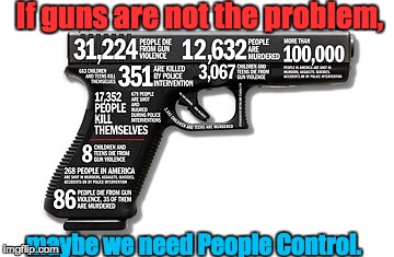 Gun Control | If guns are not the problem, maybe we need People Control. | image tagged in 2nd amendment,gun violence,murder,suicide,mass shootings | made w/ Imgflip meme maker