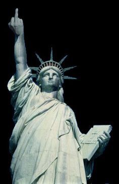 High Quality Statue of Liberty flipping off Blank Meme Template