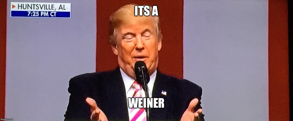 Trumpy | ITS A WEINER | image tagged in trumpy | made w/ Imgflip meme maker