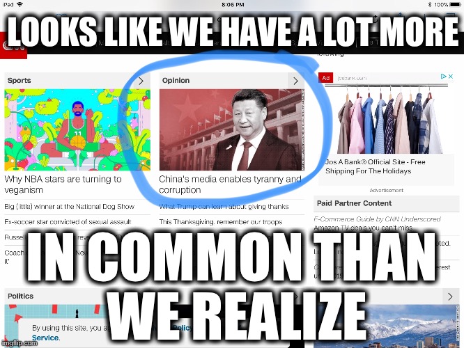 LOOKS LIKE WE HAVE A LOT MORE; IN COMMON THAN WE REALIZE | image tagged in memes,fake news | made w/ Imgflip meme maker