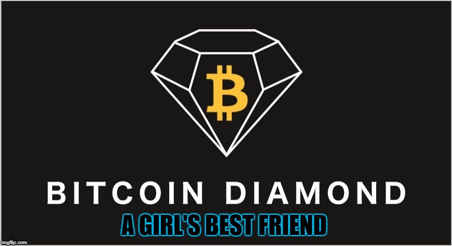 A GIRL'S BEST FRIEND | image tagged in bitcoin diamond | made w/ Imgflip meme maker
