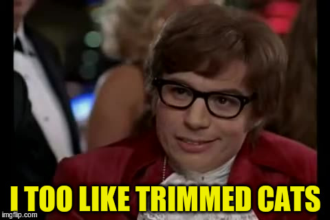 I TOO LIKE TRIMMED CATS | made w/ Imgflip meme maker