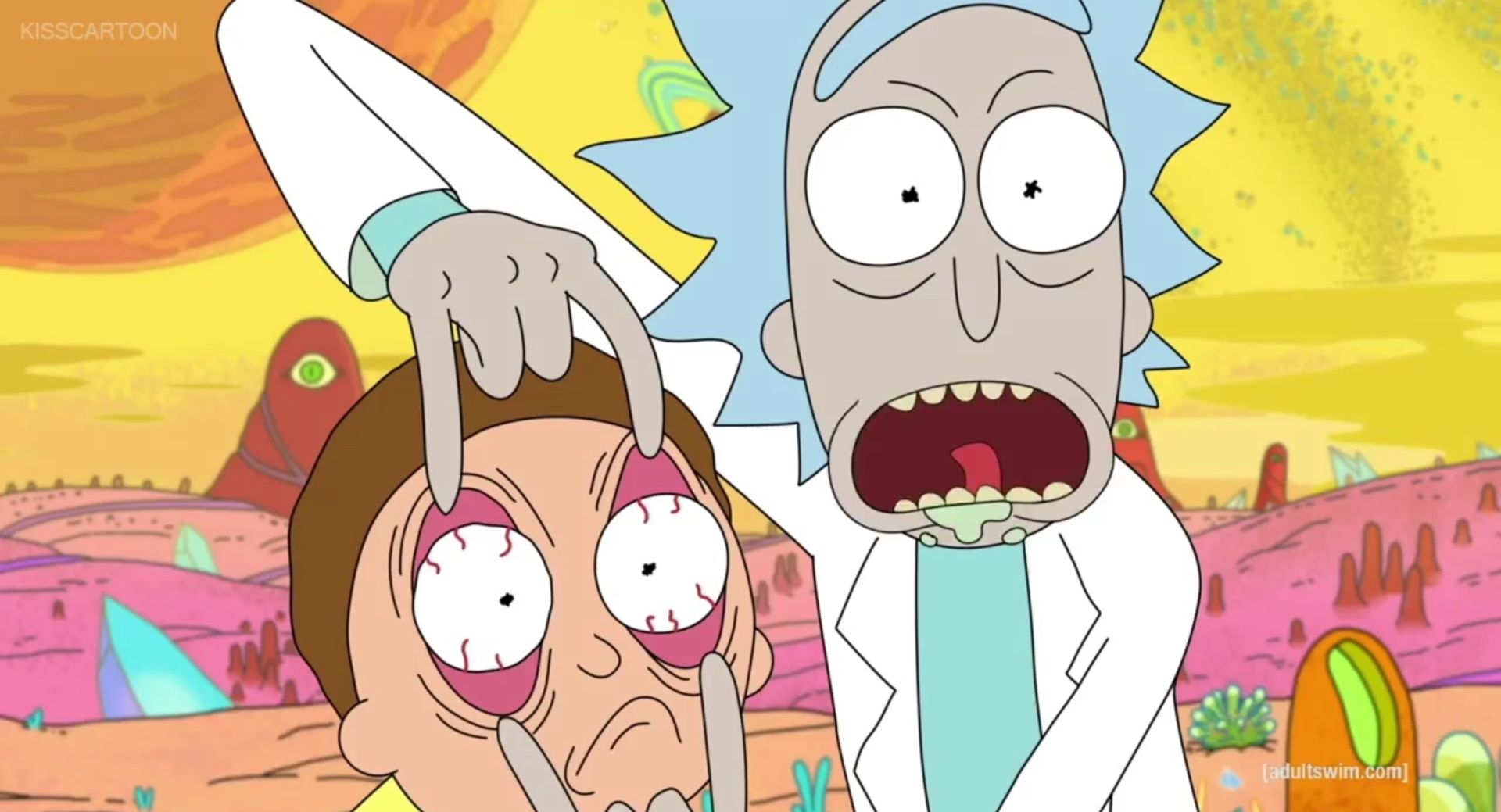 Rick and Morty Eyes Blank Meme Template