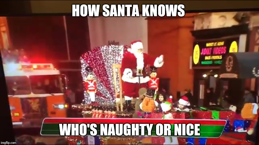 Naughty Santa  | HOW SANTA KNOWS; WHO'S NAUGHTY OR NICE | image tagged in naughty list | made w/ Imgflip meme maker