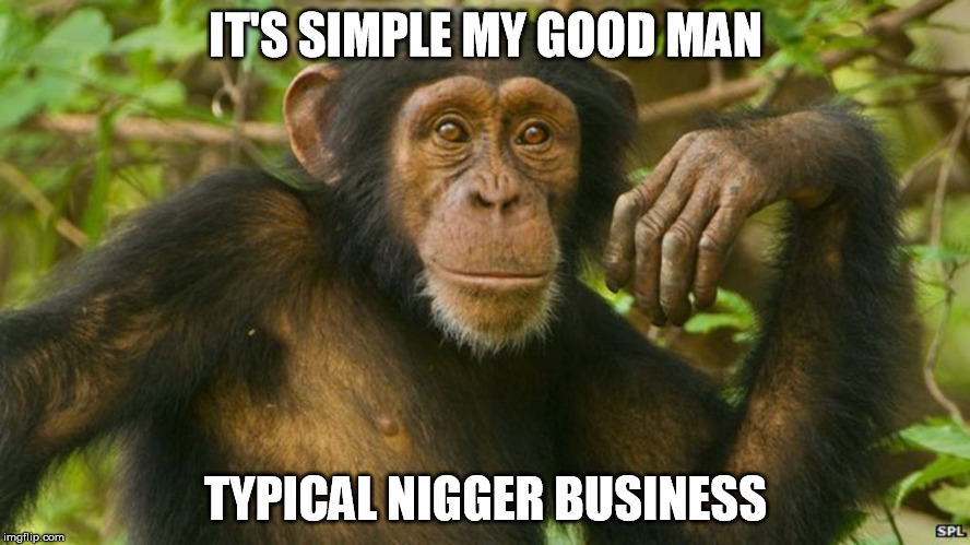 IT'S SIMPLE MY GOOD MAN; TYPICAL NIGGER BUSINESS | made w/ Imgflip meme maker