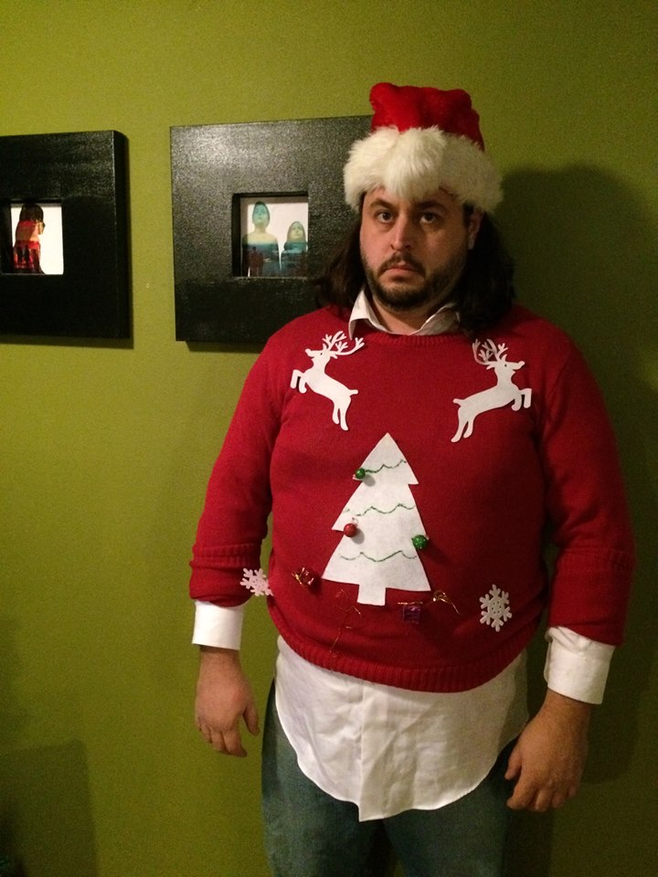 angry christmas sweater Blank Meme Template