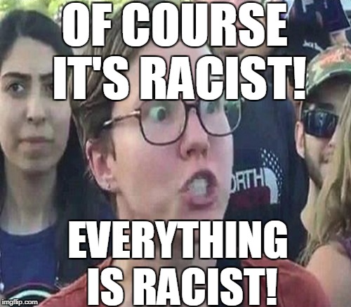 OF COURSE IT'S RACIST! EVERYTHING IS RACIST! | made w/ Imgflip meme maker