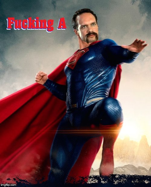 Superman | image tagged in moustache | made w/ Imgflip meme maker