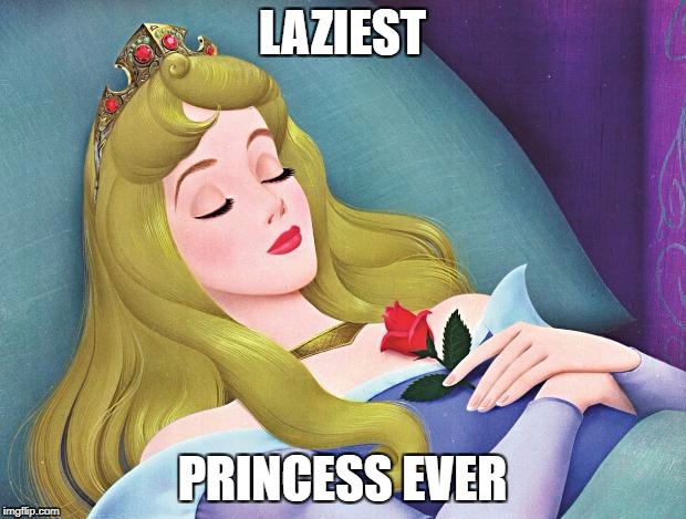 sleeping beauty | LAZIEST; PRINCESS EVER | image tagged in sleeping beauty | made w/ Imgflip meme maker