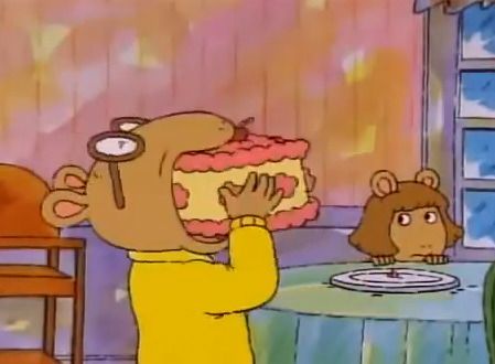 High Quality Arthur and cake Blank Meme Template
